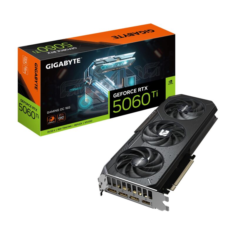 Graphics Card|GIGABYTE|NVIDIA GeForce RTX 5060 Ti|16 GB|GDDR7|128 bit|PCIE 5.0 16x|GPU 2647 MHz|Triple slot Heatpipe|N506TGAMINGOC-16GD1.0 Graphics Card|GIGABYTE|NVIDIA GeForce RTX 5060 Ti|16 GB|GDDR7|128 bit|PCIE 5.0 16x|GPU 2647 MHz|Triple slot Heatpipe|N506TGAMINGOC-16GD1.0
