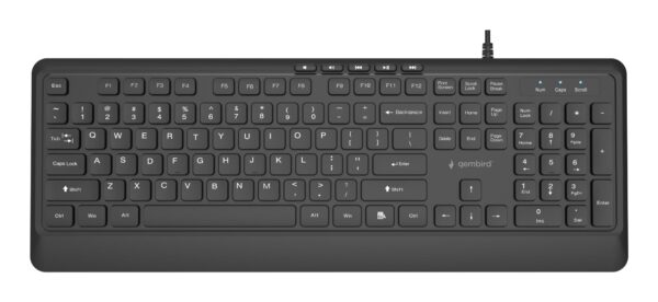 KEYBOARD MULTIMEDIA USB ENG/BLACK KB-MCH-05 GEMBIRD KEYBOARD MULTIMEDIA USB ENG/BLACK KB-MCH-05 GEMBIRD