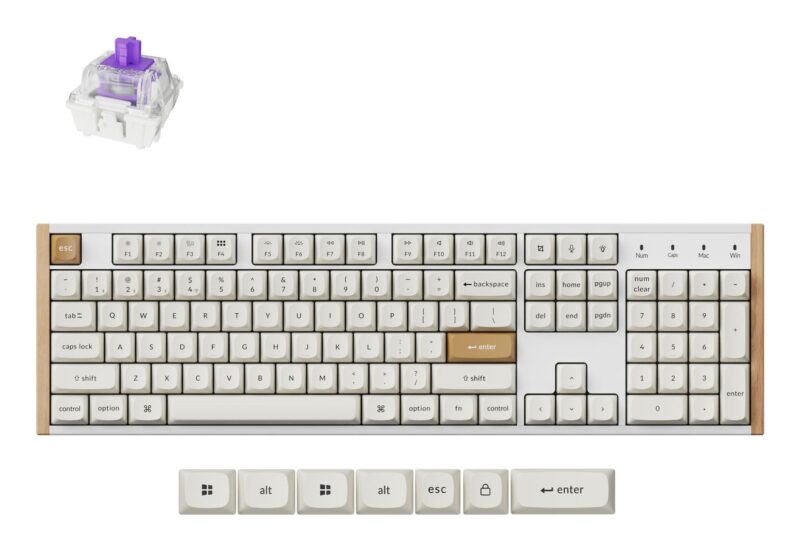 KEYBOARD WRL K10 HE SPECIAL ED/WHITE K10H-Q1 KEYCHRON KEYBOARD WRL K10 HE SPECIAL ED/WHITE K10H-Q1 KEYCHRON