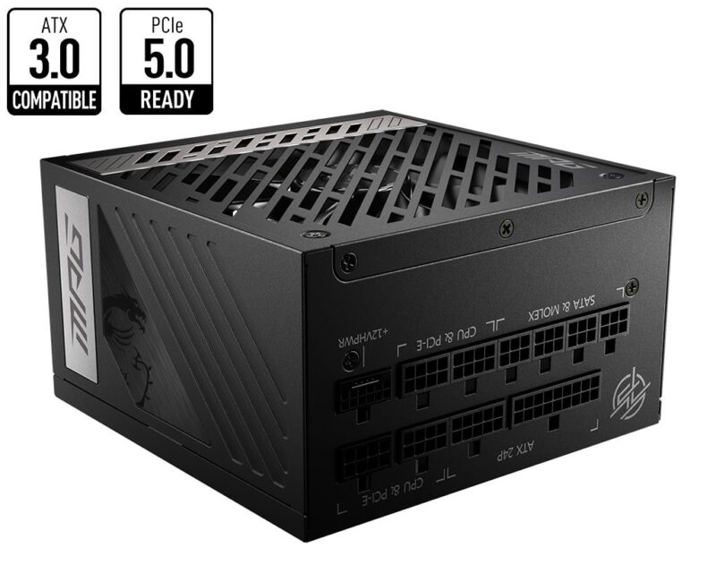 Power Supply|MSI|850 Watts|Efficiency 80 PLUS GOLD|PFC Active|MPGA850GPCIE5 Power Supply|MSI|850 Watts|Efficiency 80 PLUS GOLD|PFC Active|MPGA850GPCIE5