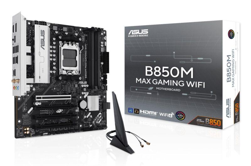 Mainboard|ASUS|AMD B850|SAM5|Micro-ATX|Memory DDR5|Memory slots 4|3xPCI-Express 4.0 16x|1xPCI-Express 5.0 16x|3xM.2|1xHDMI|1xDisplayPort|5xUSB 2.0|2xUSB 3.2|2xUSB-C|1xRJ45|3xAudio port|B850MMAXGAMINGWIFI Mainboard|ASUS|AMD B850|SAM5|Micro-ATX|Memory DDR5|Memory slots 4|3xPCI-Express 4.0 16x|1xPCI-Express 5.0 16x|3xM.2|1xHDMI|1xDisplayPort|5xUSB 2.0|2xUSB 3.2|2xUSB-C|1xRJ45|3xAudio port|B850MMAXGAMINGWIFI