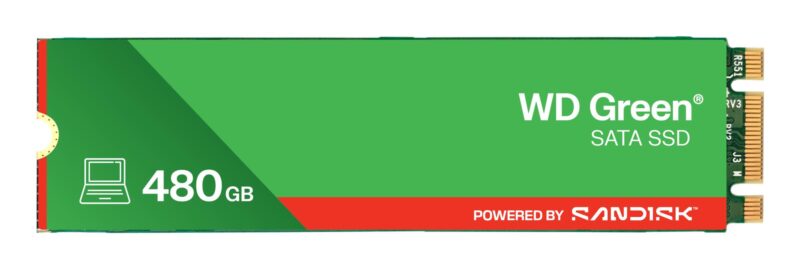 SSD|SANDISK|MTBF 1000000 h|Read speed 545 MB/s|Serial ATA III|M.2|480 GB|POWERED BY SANDISK|Green|WDS480G3G0B SSD|SANDISK|MTBF 1000000 h|Read speed 545 MB/s|Serial ATA III|M.2|480 GB|POWERED BY SANDISK|Green|WDS480G3G0B
