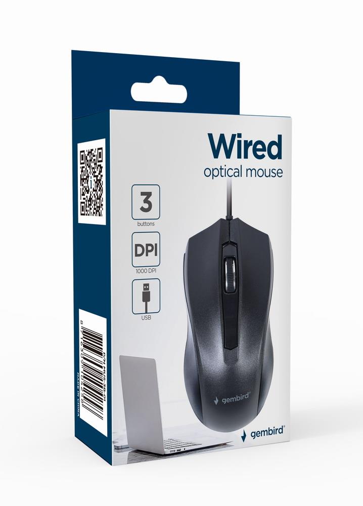 MOUSE USB OPTICAL/BLACK MUS-3B-01 GEMBIRD MOUSE USB OPTICAL/BLACK MUS-3B-01 GEMBIRD