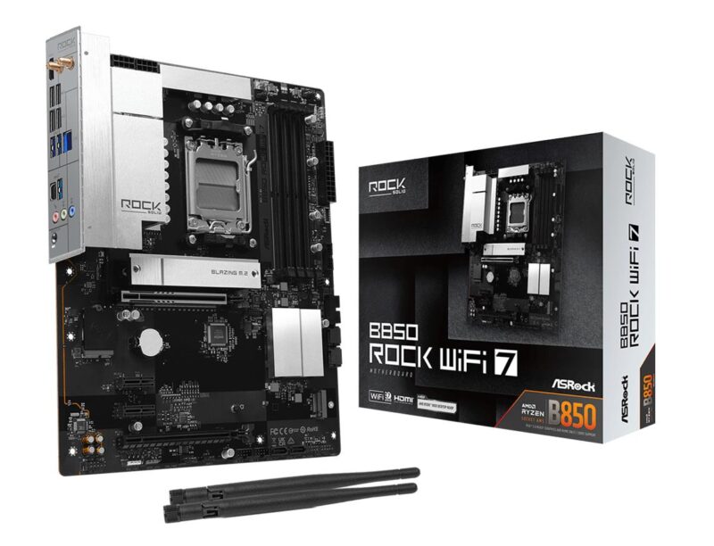 Mainboard|ASROCK|AMD B850|Socket AM5|ATX|RAM DDR5-SDRAM|4xSlots|Wi-Fi Yes|Bluetooth Yes|B850ROCKWIFI7 Mainboard|ASROCK|AMD B850|Socket AM5|ATX|RAM DDR5-SDRAM|4xSlots|Wi-Fi Yes|Bluetooth Yes|B850ROCKWIFI7