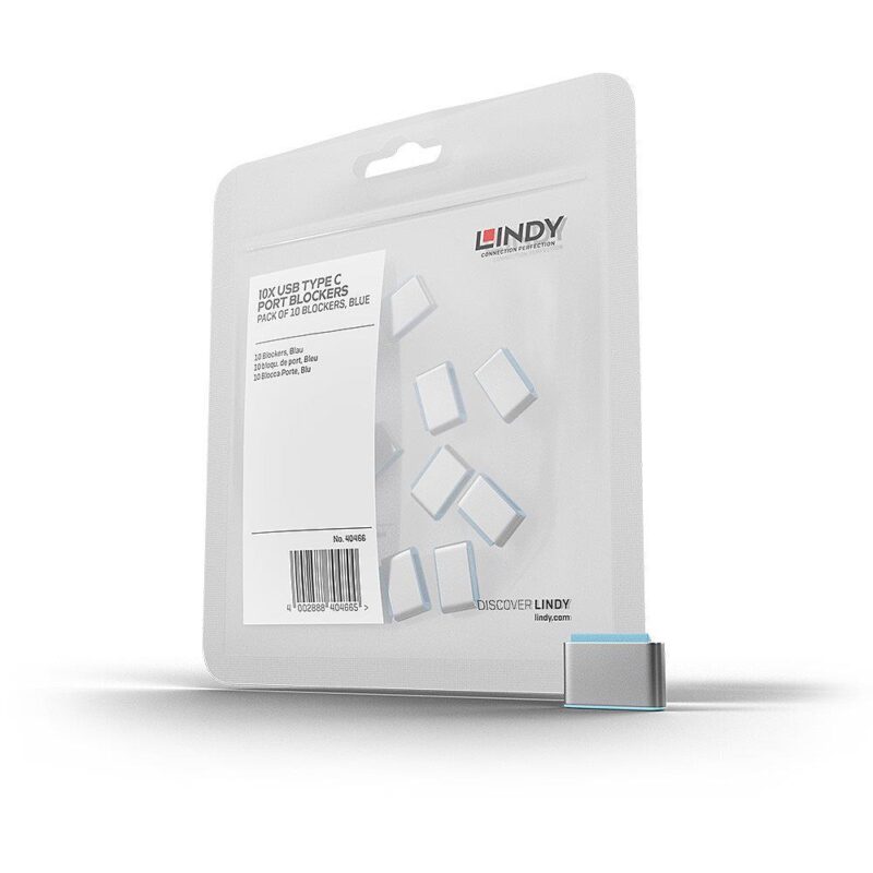 USB PORT TYPE-C BLOCKER 10PACK/BLUE 40466 LINDY USB PORT TYPE-C BLOCKER 10PACK/BLUE 40466 LINDY
