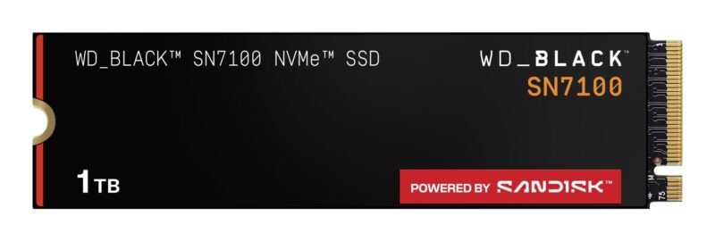 SSD|SANDISK|Read speed 7250 MB/s|Write speed 6900 MB/s|NVMe Yes|PCI Express 4.0|M.2|1000 GB|POWERED BY SANDISK|Black SN7100|WDS100T4X0E SSD|SANDISK|Read speed 7250 MB/s|Write speed 6900 MB/s|NVMe Yes|PCI Express 4.0|M.2|1000 GB|POWERED BY SANDISK|Black SN7100|WDS100T4X0E
