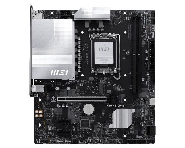 Mainboard|MSI|Intel H810|LGA1851|Micro-ATX|Memory DDR5|Memory slots 2|PROH810M-B Mainboard|MSI|Intel H810|LGA1851|Micro-ATX|Memory DDR5|Memory slots 2|PROH810M-B