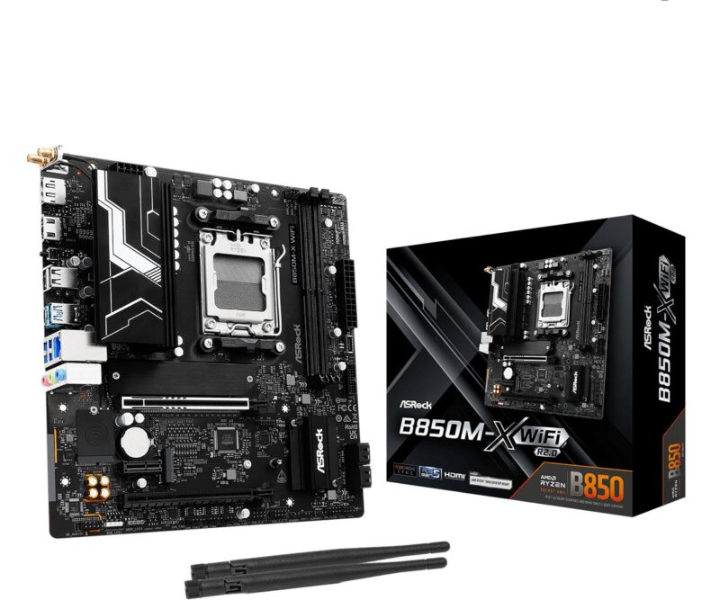 Mainboard|ASROCK|AMD B850|SAM5|Micro-ATX|Memory DDR5|Memory slots 2|B850M-XWIFIR2.0 Mainboard|ASROCK|AMD B850|SAM5|Micro-ATX|Memory DDR5|Memory slots 2|B850M-XWIFIR2.0