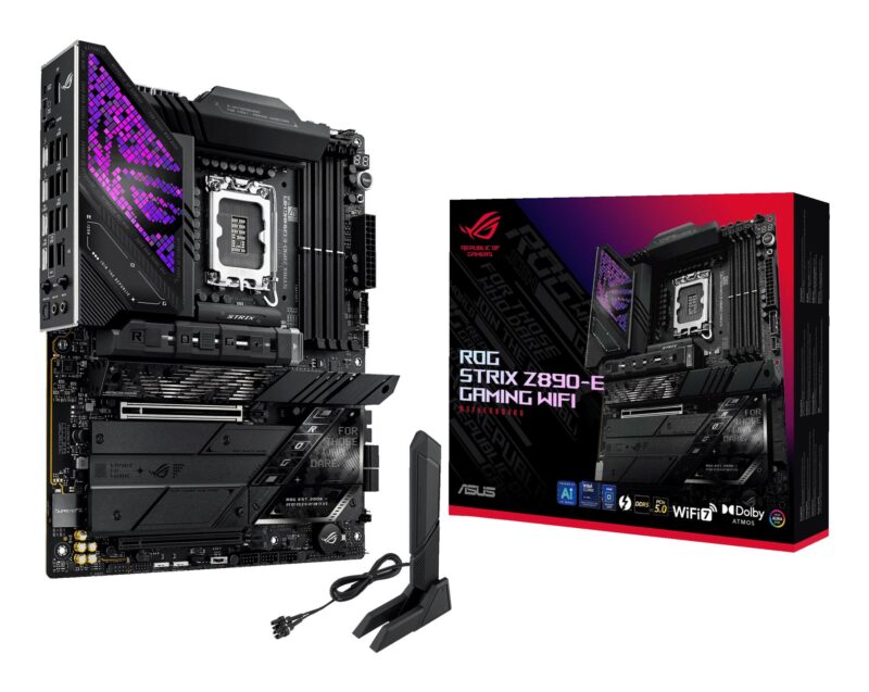 Mainboard|ASUS|Intel Z890|LGA1851|ATX|Memory DDR5|Memory slots 4|1xPCI-Express 4.0 16x|1xPCI-Express 5.0 16x|7xM.2|1xHDMI|1xDisplayPort|1xAudio-In|1xAudio-Out|3xUSB 3.0|7xUSB 3.1|2xUSB-C|2xUSB-C w/Thunderbolt|1xOptical S/PDIF|1xRJ45|ROGSTRIXZ890-EGAMWIFI Mainboard|ASUS|Intel Z890|LGA1851|ATX|Memory DDR5|Memory slots 4|1xPCI-Express 4.0 16x|1xPCI-Express 5.0 16x|7xM.2|1xHDMI|1xDisplayPort|1xAudio-In|1xAudio-Out|3xUSB 3.0|7xUSB 3.1|2xUSB-C|2xUSB-C w/Thunderbolt|1xOptical S/PDIF|1xRJ45|ROGSTRIXZ890-EGAMWIFI