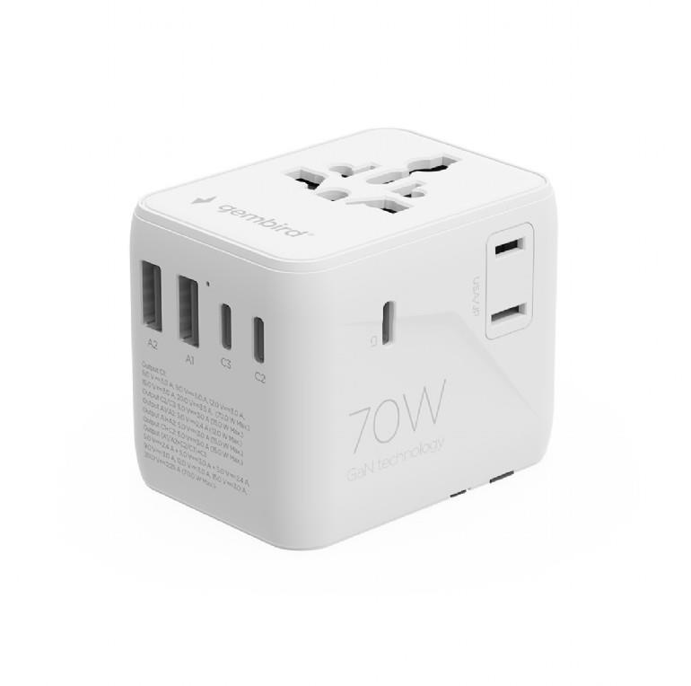 POWER ADAPTER TRAVEL 70W/WHITE TPA-2A3C70-01-W GEMBIRD POWER ADAPTER TRAVEL 70W/WHITE TPA-2A3C70-01-W GEMBIRD