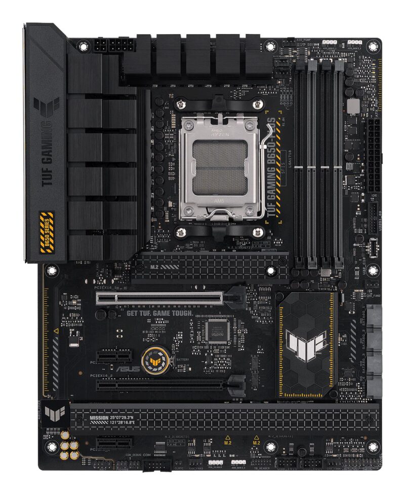 Mainboard|ASUS|AMD B650|SAM5|ATX|Memory DDR5|Memory slots 4|2xPCI-Express 4.0 1x|2xPCI-Express 4.0 16x|3xM.2|1xHDMI|1xDisplayPort|4xUSB 2.0|2xUSB 3.2|2xUSB-C|1xRJ45|5xAudio port|TUFGAMINGB650-PLUS Mainboard|ASUS|AMD B650|SAM5|ATX|Memory DDR5|Memory slots 4|2xPCI-Express 4.0 1x|2xPCI-Express 4.0 16x|3xM.2|1xHDMI|1xDisplayPort|4xUSB 2.0|2xUSB 3.2|2xUSB-C|1xRJ45|5xAudio port|TUFGAMINGB650-PLUS