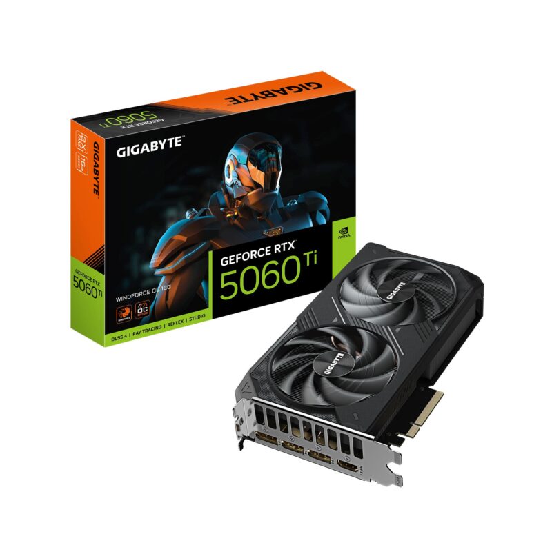 Graphics Card|GIGABYTE|NVIDIA GeForce RTX 5060 Ti|16 GB|GDDR7|128 bit|PCIE 5.0 8x|GPU 2587 MHz|Dual Slot Fansink|GV-N506TWF2OC-16GD1.0 Graphics Card|GIGABYTE|NVIDIA GeForce RTX 5060 Ti|16 GB|GDDR7|128 bit|PCIE 5.0 8x|GPU 2587 MHz|Dual Slot Fansink|GV-N506TWF2OC-16GD1.0