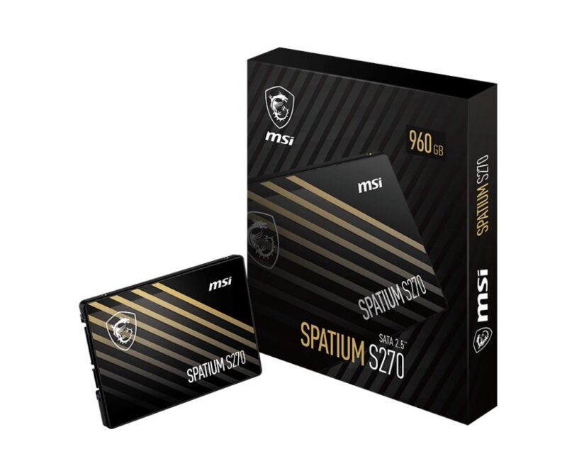 SSD|MSI|SPATIUM S270|960GB|SATA|3D NAND|Write speed 450 MBytes/sec|Read speed 500 MBytes/sec|2,5"|TBW 500 TB|MTBF 2000000 hours|S78-440P130-P83 SSD|MSI|SPATIUM S270|960GB|SATA|3D NAND|Write speed 450 MBytes/sec|Read speed 500 MBytes/sec|2,5"|TBW 500 TB|MTBF 2000000 hours|S78-440P130-P83