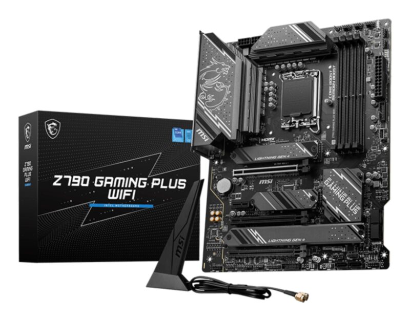 Mainboard|MSI|Intel Z790|LGA1700|ATX|Memory DDR5|Memory slots 4|1xPCI-Express 1x|3xPCI-Express 16x|4xM.2|1xHDMI|1xDisplayPort|4xUSB 2.0|3xUSB 3.2|1xUSB-C|1xPS/2|6xAudio port|Z790GAMINGPLUSWIFI Mainboard|MSI|Intel Z790|LGA1700|ATX|Memory DDR5|Memory slots 4|1xPCI-Express 1x|3xPCI-Express 16x|4xM.2|1xHDMI|1xDisplayPort|4xUSB 2.0|3xUSB 3.2|1xUSB-C|1xPS/2|6xAudio port|Z790GAMINGPLUSWIFI