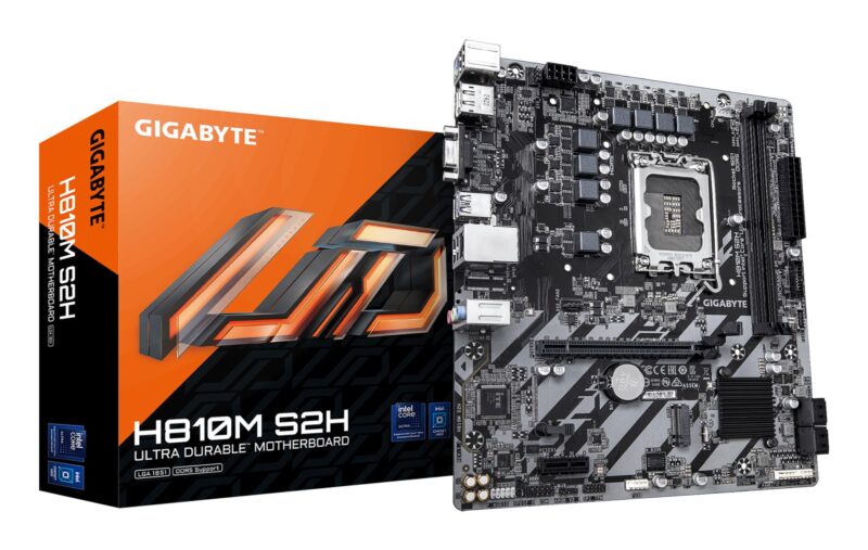 Mainboard|GIGABYTE|LGA1851|Micro-ATX|Memory DDR5|Memory slots 2|H810MS2H Mainboard|GIGABYTE|LGA1851|Micro-ATX|Memory DDR5|Memory slots 2|H810MS2H