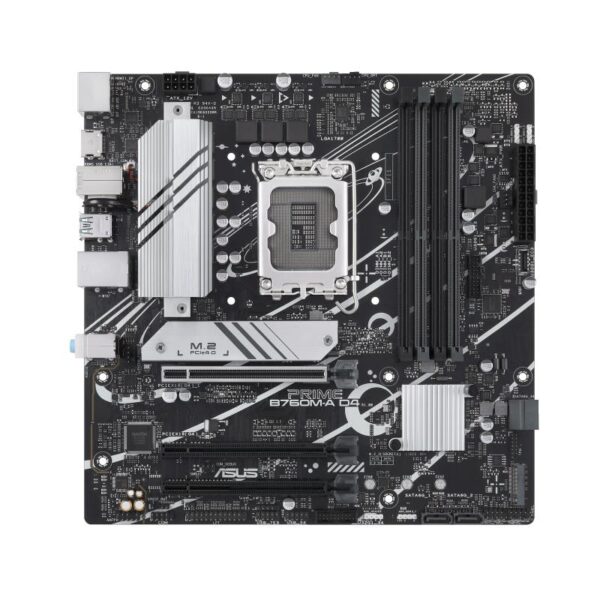 Mainboard|ASUS|Intel B760 Express|LGA1700|Micro-ATX|Memory DDR4|Memory slots 4|1xPCI-Express 4.0 16x|2xM.2|1xHDMI|1xDisplayPort|4xUSB 2.0|2xUSB 3.2|1xPS/2|1xRJ45|3xAudio port|PRIMEB760M-AD4-CSM Mainboard|ASUS|Intel B760 Express|LGA1700|Micro-ATX|Memory DDR4|Memory slots 4|1xPCI-Express 4.0 16x|2xM.2|1xHDMI|1xDisplayPort|4xUSB 2.0|2xUSB 3.2|1xPS/2|1xRJ45|3xAudio port|PRIMEB760M-AD4-CSM