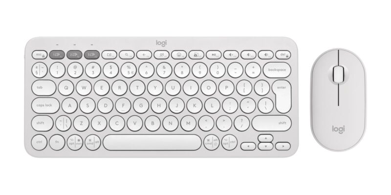 KEYBOARD +MOUSE COMBO PEBBLE 2/WHITE 920-012240 LOGITECH KEYBOARD +MOUSE COMBO PEBBLE 2/WHITE 920-012240 LOGITECH