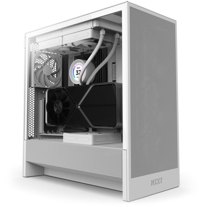 Case|NZXT|H5 Flow|MidiTower|Case product features Transparent panel|Not included|ATX|EATX|MicroATX|MiniITX|Colour White|CC-H52FW-01 Case|NZXT|H5 Flow|MidiTower|Case product features Transparent panel|Not included|ATX|EATX|MicroATX|MiniITX|Colour White|CC-H52FW-01
