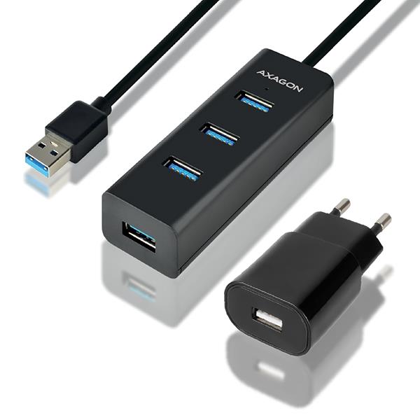 I/O HUB USB3.0 4PORT CHARGING/W/AC 1.2M HUE-S2BP AXAGON I/O HUB USB3.0 4PORT CHARGING/W/AC 1.2M HUE-S2BP AXAGON