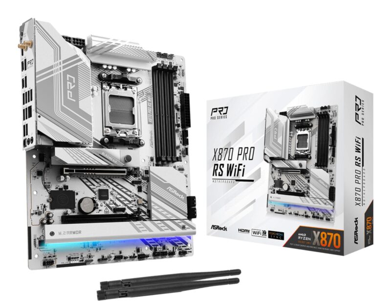 Mainboard|ASROCK|AMD X870|SAM5|ATX|Memory DDR5|Memory slots 4|1xPCI-Express 4.0 16x|1xPCI-Express 5.0 16x|4xM.2|1xHDMI|6xUSB 2.0|4xUSB 3.2|2xUSB-C|1xOptical S/PDIF|1xRJ45|2xAudio port|X870PRORSWIFI Mainboard|ASROCK|AMD X870|SAM5|ATX|Memory DDR5|Memory slots 4|1xPCI-Express 4.0 16x|1xPCI-Express 5.0 16x|4xM.2|1xHDMI|6xUSB 2.0|4xUSB 3.2|2xUSB-C|1xOptical S/PDIF|1xRJ45|2xAudio port|X870PRORSWIFI