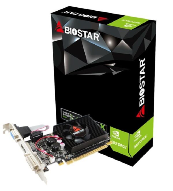 Graphics Card|BIOSTAR|NVIDIA GeForce 210|1 GB|DDR3|64 bit|PCIE 2.0 16x|Memory 1333 MHz|GPU 589 MHz|Single Slot Fansink|1x15pin D-sub|1xDVI-D|1xHDMI|VN2103NHG6 CPU COOLER ACC THERMAL PASTE/DC2 BZ004 BE QUIET!