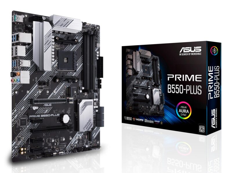 Mainboard|ASUS|AMD B550|SAM4|ATX|3xPCI-Express 3.0 1x|1xPCI-Express 3.0 16x|2xM.2|1xPCI-Express 4.0 16x|Memory DDR4|Memory slots 4|1xHDMI|1xDisplayPort|2xUSB 2.0|1xUSB type C|5xUSB 3.2|1xOptical S/PDIF|1xRJ45|5xAudio port|PRIMEB550-PLUS Mainboard|ASUS|AMD B550|SAM4|ATX|3xPCI-Express 3.0 1x|1xPCI-Express 3.0 16x|2xM.2|1xPCI-Express 4.0 16x|Memory DDR4|Memory slots 4|1xHDMI|1xDisplayPort|2xUSB 2.0|1xUSB type C|5xUSB 3.2|1xOptical S/PDIF|1xRJ45|5xAudio port|PRIMEB550-PLUS