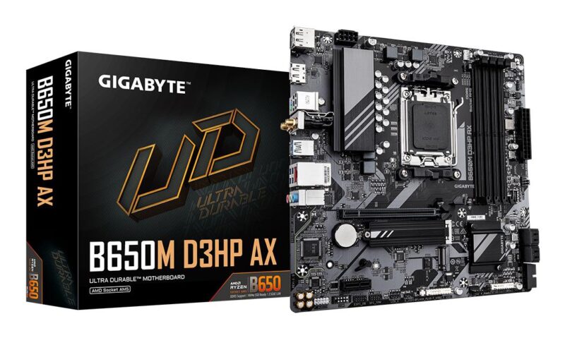 Mainboard|GIGABYTE|AMD B650|SAM5|Micro-ATX|Memory DDR5|Memory slots 4|B650MD3HPAX1.3 Mainboard|GIGABYTE|AMD B650|SAM5|Micro-ATX|Memory DDR5|Memory slots 4|B650MD3HPAX1.3