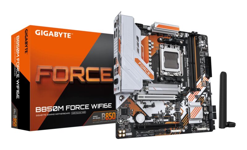 Mainboard|GIGABYTE|AMD B850|SAM5|Micro-ATX|Memory DDR5|Memory slots 2|B850MFORCEWF6E Mainboard|GIGABYTE|AMD B850|SAM5|Micro-ATX|Memory DDR5|Memory slots 2|B850MFORCEWF6E