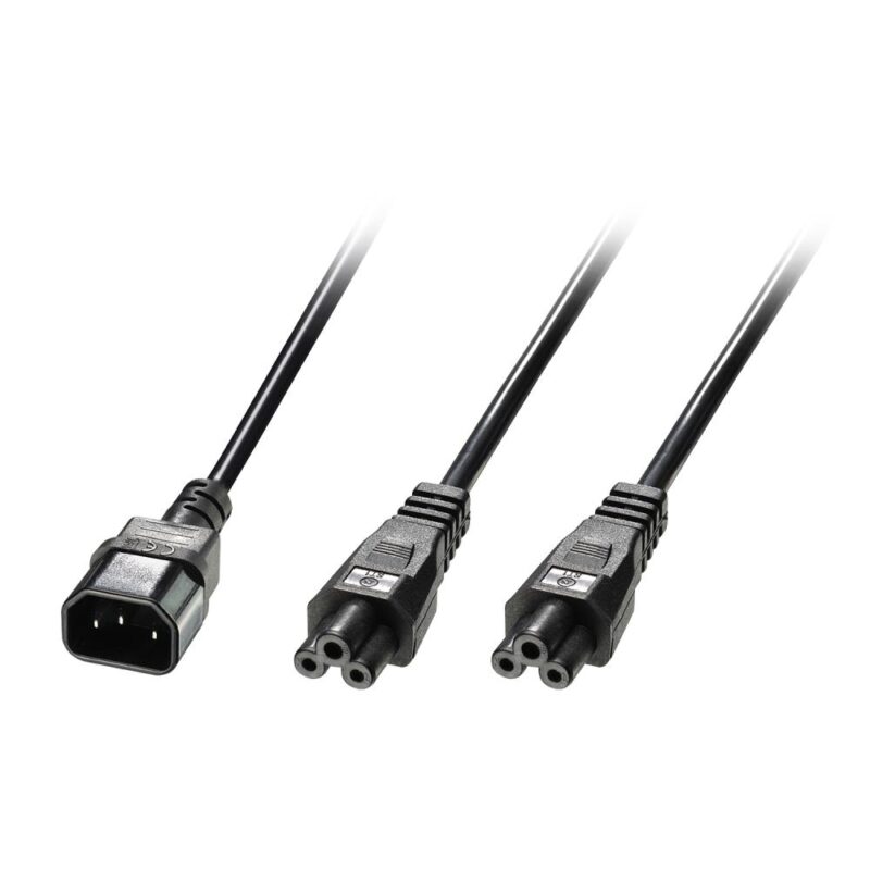CABLE POWER IEC C14 TO/2 X IEC C5 2.5M 30370 LINDY