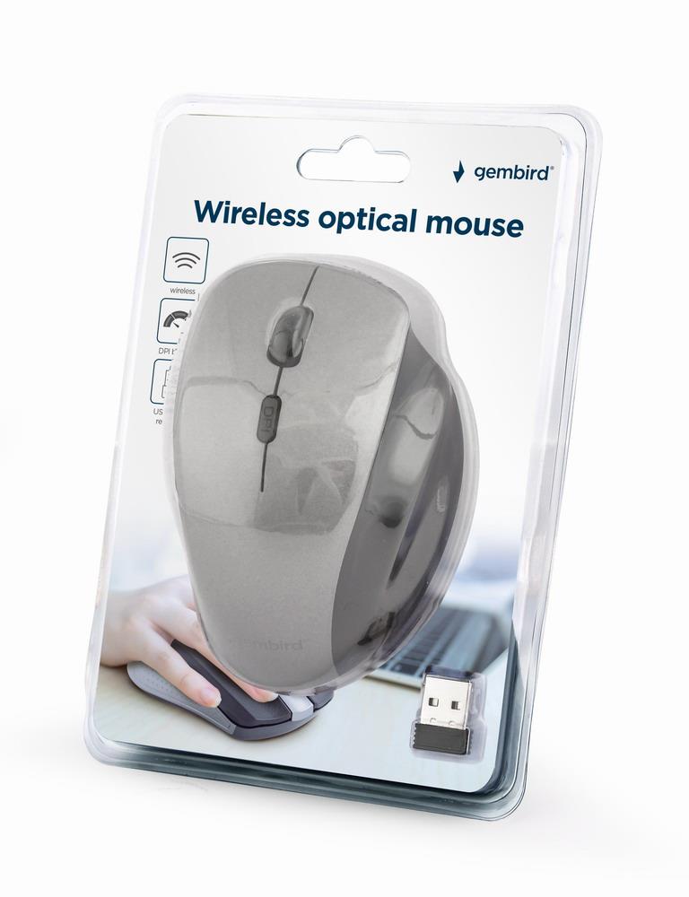 MOUSE USB OPTICAL WRL BLACK/SP. GREY MUSW-6B-02-BG GEMBIRD MOUSE USB OPTICAL WRL BLACK/SP. GREY MUSW-6B-02-BG GEMBIRD