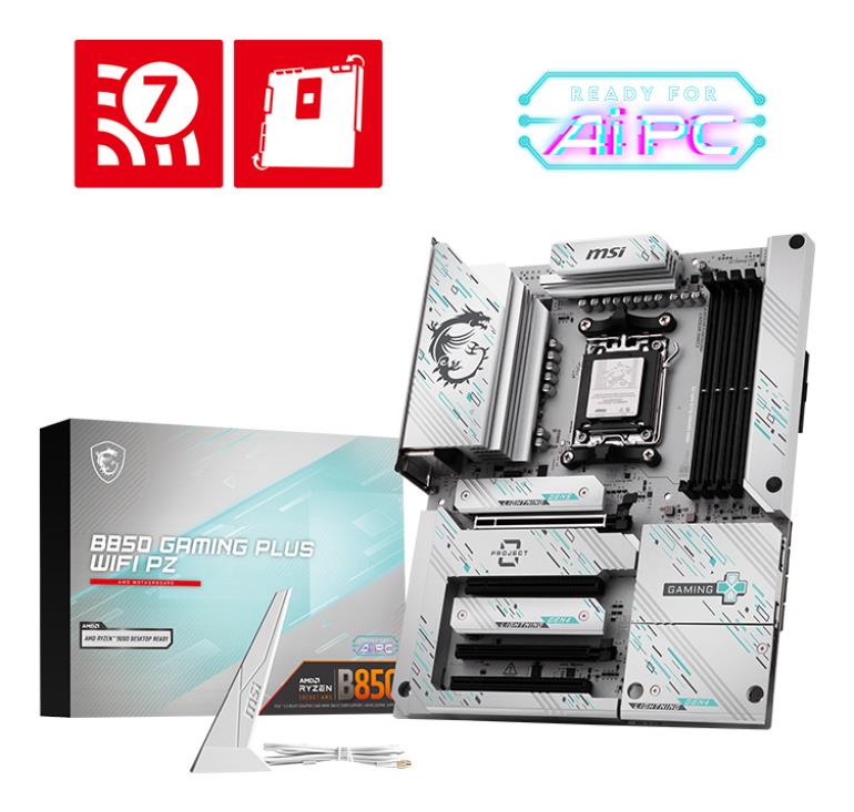 Mainboard|MSI|AMD B850|SAM5|ATX|Memory DDR5|Memory slots 4|B850GAMINGPLUSWIFIPZ Mainboard|MSI|AMD B850|SAM5|ATX|Memory DDR5|Memory slots 4|B850GAMINGPLUSWIFIPZ