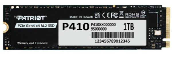 SSD|PATRIOT|320xTBW rating|NVMe Yes|PCI Express|M.2|1000 GB|P410P1TBM28H SSD|PATRIOT|320xTBW rating|NVMe Yes|PCI Express|M.2|1000 GB|P410P1TBM28H