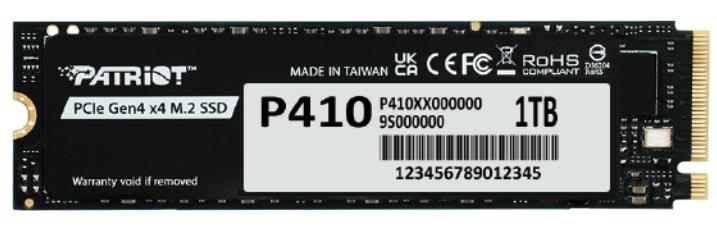 SSD|PATRIOT|320xTBW rating|NVMe Yes|PCI Express|M.2|1000 GB|P410P1TBM28H SSD|PATRIOT|320xTBW rating|NVMe Yes|PCI Express|M.2|1000 GB|P410P1TBM28H