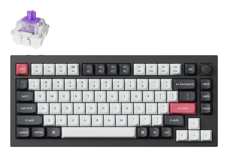 KEYBOARD WRL Q1 HE RGB/CARBON BLACK Q1H-M1 KEYCHRON KEYBOARD WRL Q1 HE RGB/CARBON BLACK Q1H-M1 KEYCHRON