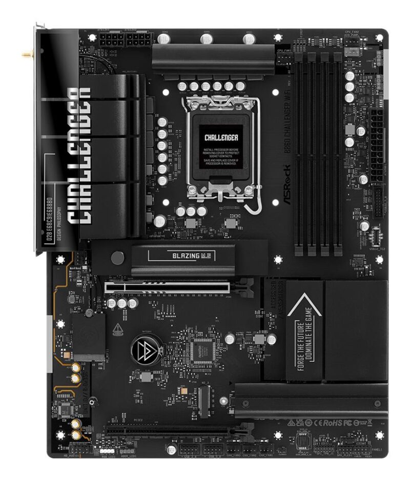 Mainboard|ASROCK|Intel B860|LGA 1851 (Socket V1)|ATX|RAM DDR5-SDRAM|4xSlots|Wi-Fi Yes|Bluetooth Yes|1xNumber of M.2 (M) slots|B860CHALLENGERWIFI Mainboard|ASROCK|Intel B860|LGA 1851 (Socket V1)|ATX|RAM DDR5-SDRAM|4xSlots|Wi-Fi Yes|Bluetooth Yes|1xNumber of M.2 (M) slots|B860CHALLENGERWIFI