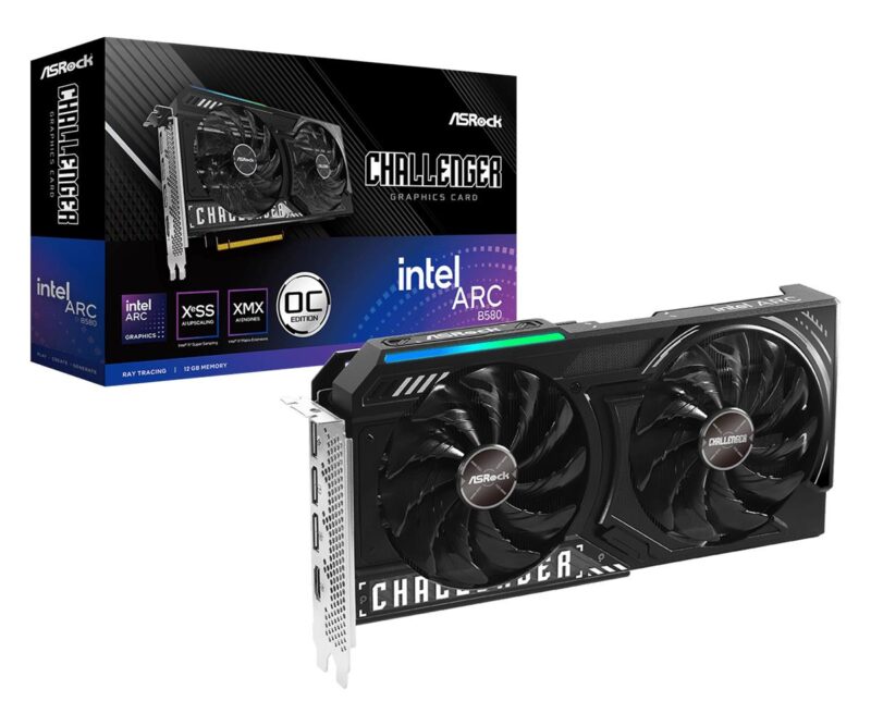 Graphics Card|ASROCK|Intel Arc A580|12 GB|GDDR6|192 bit|PCIE 4.0 8x|GPU 2740 MHz|Dual Slot Fansink|1xHDMI|3xDisplayPort|B580CL12GO Graphics Card|ASROCK|Intel Arc A580|12 GB|GDDR6|192 bit|PCIE 4.0 8x|GPU 2740 MHz|Dual Slot Fansink|1xHDMI|3xDisplayPort|B580CL12GO