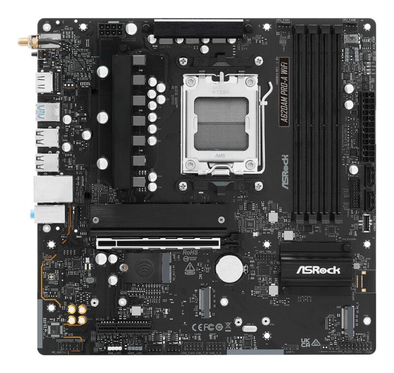 Mainboard|ASROCK|AMD A620A|micro ATX|RAM DDR5-SDRAM|2xSlots|Wi-Fi Yes|Bluetooth Yes|1xPCI Express x4 slots|A620AMPRO-AWIFI Mainboard|ASROCK|AMD A620A|micro ATX|RAM DDR5-SDRAM|2xSlots|Wi-Fi Yes|Bluetooth Yes|1xPCI Express x4 slots|A620AMPRO-AWIFI
