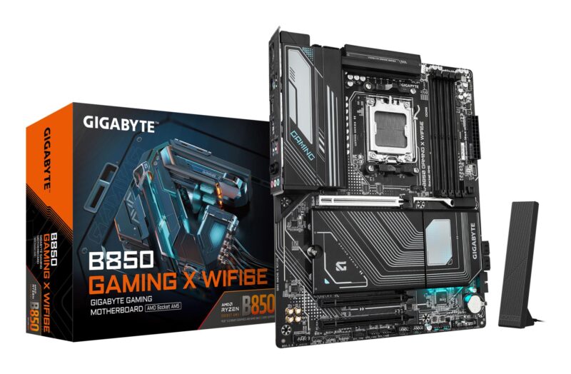 Mainboard|GIGABYTE|AMD B850|SAM5|ATX|Memory DDR5|Memory slots 4|2xPCI-Express 3.0 1x|3xM.2|1xHDMI|1xDisplayPort|5xUSB 2.0|3xUSB 3.2 type B|2xUSB 3.2|2xUSB-C|1xPS/2|1xOptical S/PDIF|1xRJ45|B850GAMINGXWIFI6E Mainboard|GIGABYTE|AMD B850|SAM5|ATX|Memory DDR5|Memory slots 4|2xPCI-Express 3.0 1x|3xM.2|1xHDMI|1xDisplayPort|5xUSB 2.0|3xUSB 3.2 type B|2xUSB 3.2|2xUSB-C|1xPS/2|1xOptical S/PDIF|1xRJ45|B850GAMINGXWIFI6E