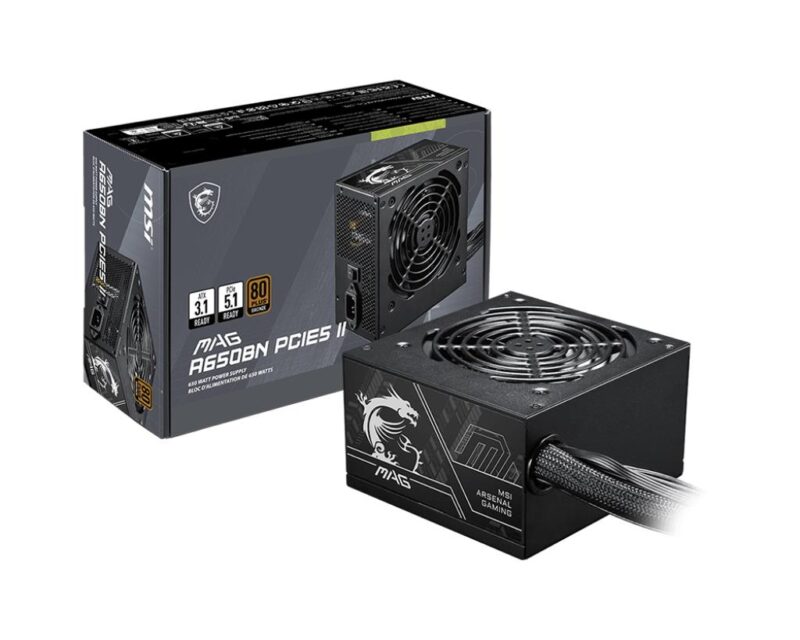 Power Supply|MSI|ATX|PC|100 - 240 V|650 W|MAGA650BNPCIE5II Power Supply|MSI|ATX|PC|100 - 240 V|650 W|MAGA650BNPCIE5II
