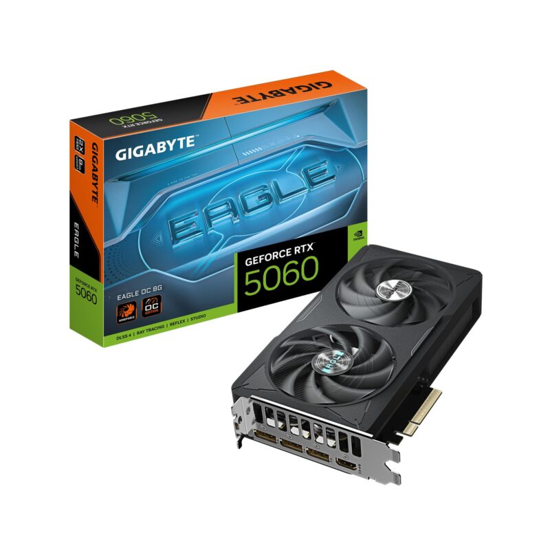 Graphics Card|GIGABYTE|NVIDIA GeForce RTX 5060|8 GB|GDDR7|128 bit|PCIE 5.0 16x|GPU 2550 MHz|Dual Slot Fansink|GV-N5060EAGLEOC-8GD Graphics Card|GIGABYTE|NVIDIA GeForce RTX 5060|8 GB|GDDR7|128 bit|PCIE 5.0 16x|GPU 2550 MHz|Dual Slot Fansink|GV-N5060EAGLEOC-8GD