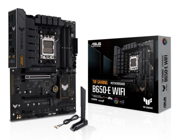 Mainboard|ASUS|AMD B650|SAM5|ATX|Memory DDR5|Memory slots 4|1xPCI-Express 3.0 1x|2xPCI-Express 3.0 16x|1xPCI-Express 4.0 16x|3xM.2|1xHDMI|1xDisplayPort|3xUSB 2.0|4xUSB 3.2|1xUSB-C|1xRJ45|5xAudio port|TUFGAMINGB650-EWIFI
