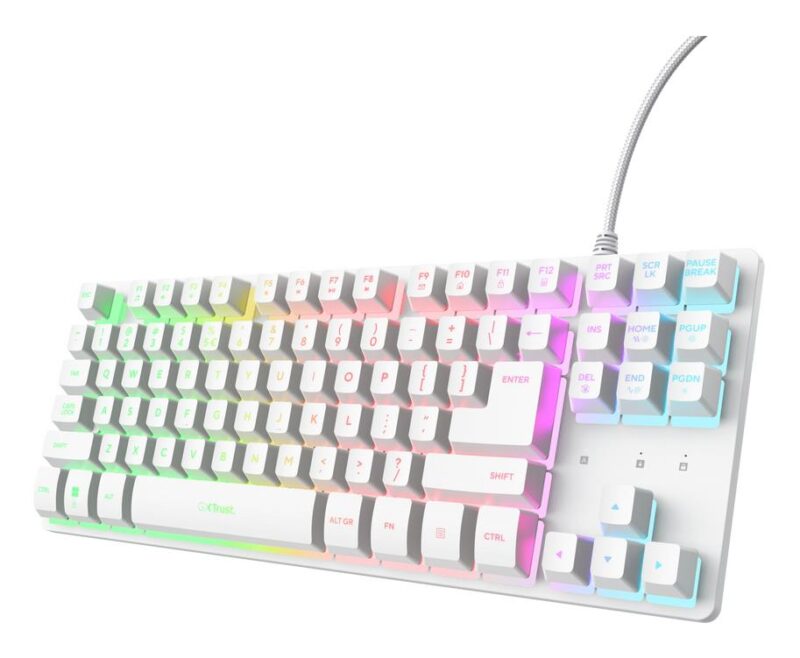 KEYBOARD USB GXT 833W THADO/TKL ENG WHITE 25894 TRUST KEYBOARD USB GXT 833W THADO/TKL ENG WHITE 25894 TRUST