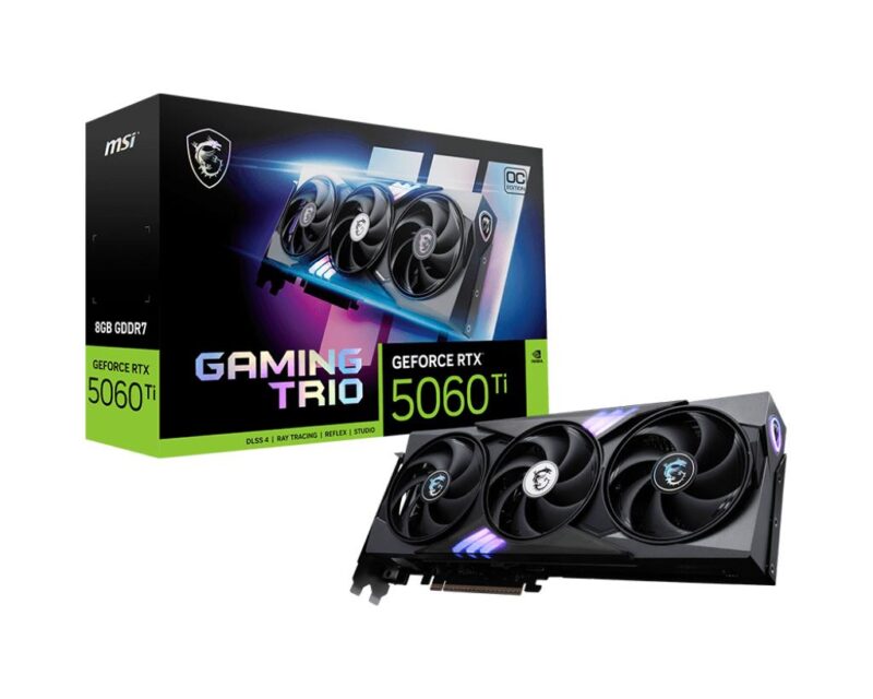 Graphics Card|MSI|NVIDIA|GeForce RTX 5060 Ti|8 GB|GDDR7|128 bit|PCI Express x16 5.0|Active|RTX5060TI8GGAMTRIOOC Graphics Card|MSI|NVIDIA|GeForce RTX 5060 Ti|8 GB|GDDR7|128 bit|PCI Express x16 5.0|Active|RTX5060TI8GGAMTRIOOC