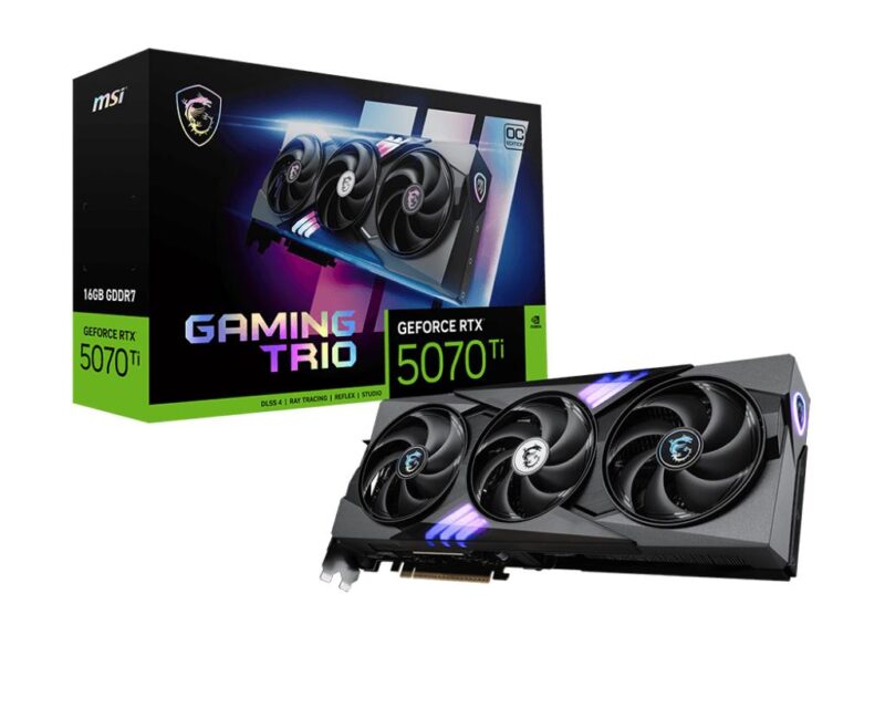 Graphics Card|MSI|NVIDIA GeForce RTX 5070 Ti|16 GB|GDDR7|256 bit|PCIE 5.0 16x|Dual Slot Fansink|1xHDMI|3xDisplayPort|RTX5070TI16GGAMTRIOOC Graphics Card|MSI|NVIDIA GeForce RTX 5070 Ti|16 GB|GDDR7|256 bit|PCIE 5.0 16x|Dual Slot Fansink|1xHDMI|3xDisplayPort|RTX5070TI16GGAMTRIOOC