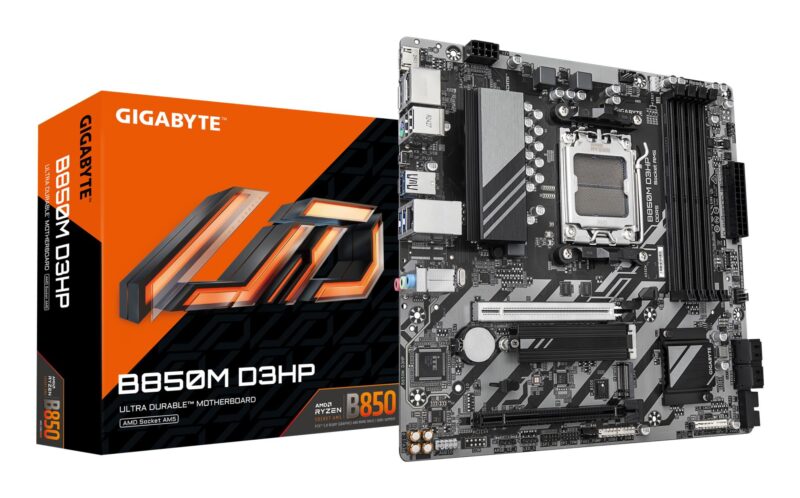 Mainboard|GIGABYTE|AMD B850|Socket AM5|micro ATX|RAM DDR5-SDRAM|4xSlots|2xNumber of M.2 (M) slots|B850MD3HP1.2 Mainboard|GIGABYTE|AMD B850|Socket AM5|micro ATX|RAM DDR5-SDRAM|4xSlots|2xNumber of M.2 (M) slots|B850MD3HP1.2