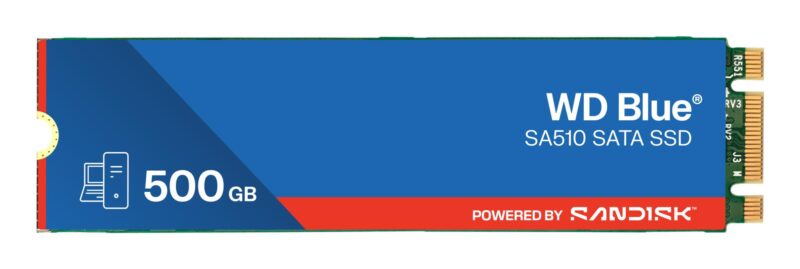 SSD|SANDISK|200xTBW rating|MTBF 1750000 h|Read speed 560 MB/s|Write speed 510 MB/s|Serial ATA III|M.2|500 GB|POWERED BY SANDISK|Blue SA510|WDS500G3B0B SSD|SANDISK|200xTBW rating|MTBF 1750000 h|Read speed 560 MB/s|Write speed 510 MB/s|Serial ATA III|M.2|500 GB|POWERED BY SANDISK|Blue SA510|WDS500G3B0B
