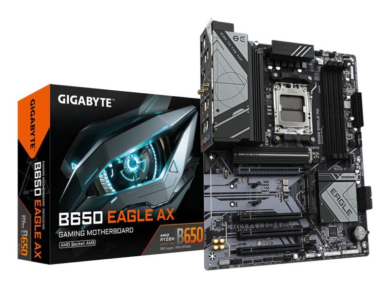 Mainboard|GIGABYTE|AMD B650|Socket AM5|ATX|RAM DDR5-SDRAM|4xSlots|Wi-Fi Yes|Bluetooth Yes|3xNumber of M.2 (M) slots|B650EAGLEAX1.2 Mainboard|GIGABYTE|AMD B650|Socket AM5|ATX|RAM DDR5-SDRAM|4xSlots|Wi-Fi Yes|Bluetooth Yes|3xNumber of M.2 (M) slots|B650EAGLEAX1.2