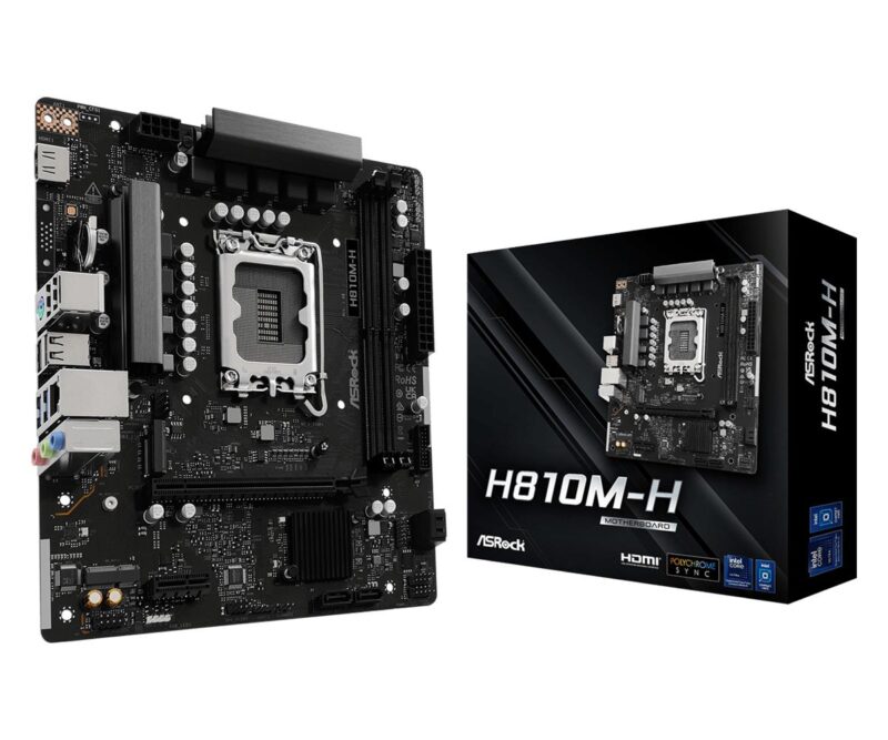 Mainboard|ASROCK|H810M-H|Intel H810|LGA 1851 (Socket V1)|micro ATX|RAM DDR5-SDRAM|2xSlots|1xNumber of M.2 (M) slots|H810M-H
