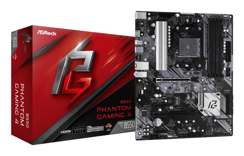 Mainboard|ASROCK|AMD B550|SAM4|ATX|2xPCI-Express 3.0 1x|1xPCI-Express 3.0 4x|2xM.2|1xPCI-Express 4.0 16x|Memory DDR4|Memory slots 4|1xHDMI|2xAudio-In|1xAudio-Out|6xUSB 3.2|1xPS/2|1xRJ45|B550PHANTOMGAMING4 Mainboard|ASROCK|AMD B550|SAM4|ATX|2xPCI-Express 3.0 1x|1xPCI-Express 3.0 4x|2xM.2|1xPCI-Express 4.0 16x|Memory DDR4|Memory slots 4|1xHDMI|2xAudio-In|1xAudio-Out|6xUSB 3.2|1xPS/2|1xRJ45|B550PHANTOMGAMING4