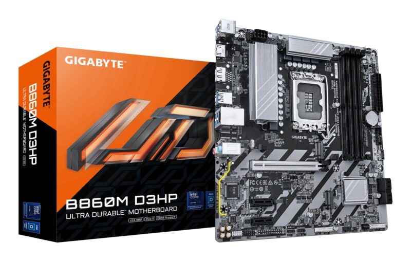 Mainboard|GIGABYTE|Intel B860 Express|LGA1851|Micro-ATX|Memory DDR5|Memory slots 4|2xPCI-Express 1x|1xPCI-Express 16x|2xM.2|1xHDMI|1xDisplayPort|1xAudio-In|1xAudio-Out|1xMicrophone|3xUSB 2.0|3xUSB 3.2|1xPS/2|1xRJ45|B860MD3HP1.0 Mainboard|GIGABYTE|Intel B860 Express|LGA1851|Micro-ATX|Memory DDR5|Memory slots 4|2xPCI-Express 1x|1xPCI-Express 16x|2xM.2|1xHDMI|1xDisplayPort|1xAudio-In|1xAudio-Out|1xMicrophone|3xUSB 2.0|3xUSB 3.2|1xPS/2|1xRJ45|B860MD3HP1.0